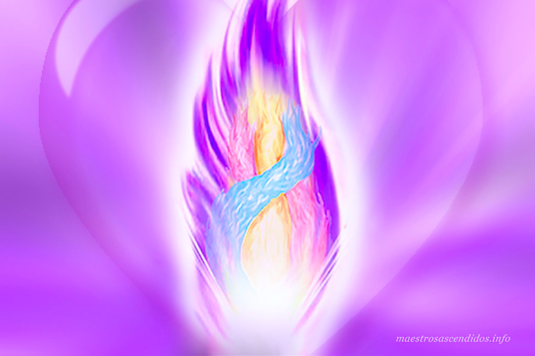 Llama Triple en Corazón Violeta